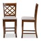 Baxton Studio Aria Grey Upholstered and Walnut Wood 2-Piece Pub Chair Set 167-9888 - alternate 5